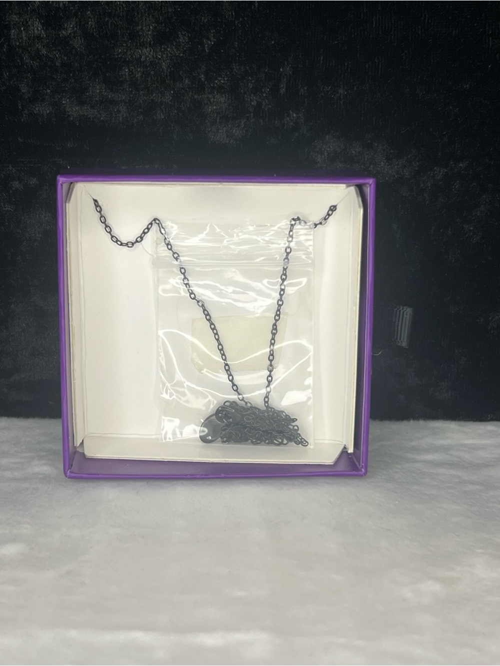 Bomb Party Galaxia Supernova Necklace White Topaz Black Onyx Black Gold Plated - Picture 2 of 3
